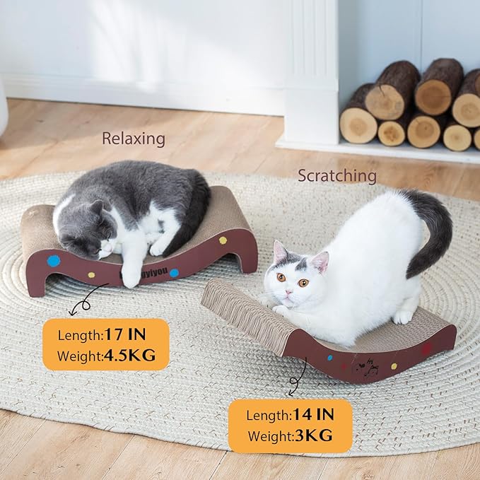 Cat Scratcher Infinity Scratchers for Indoor Cats Kitten Scratching Post, Couch Corner Scratch Pad for Cats as Beds Board & Furniture Reversible Lounge