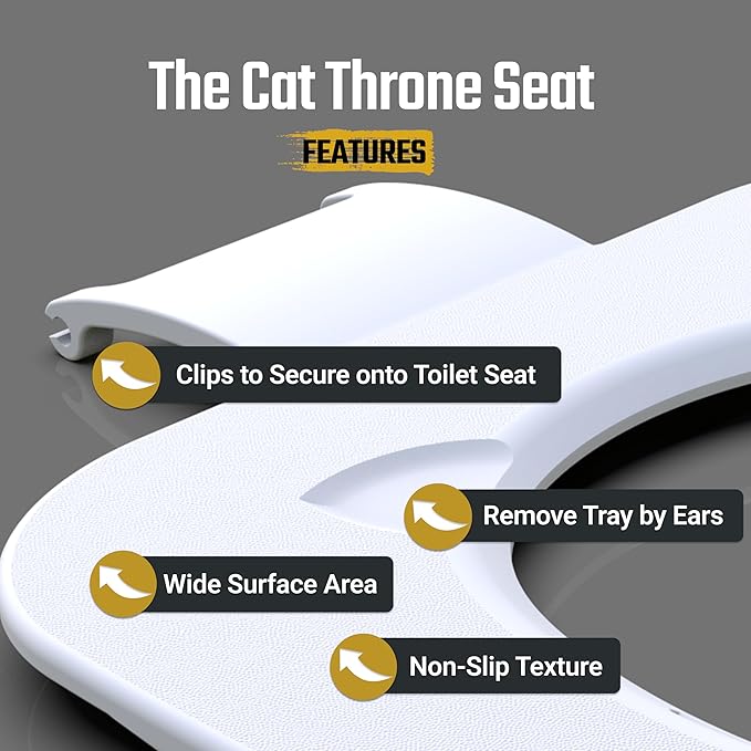 System™ – A Premium, Humane Cat Toilet Training Kit | The First Vet-Approved and Permanent Solution to Toilet Train Cats of All Ages (Elongated)