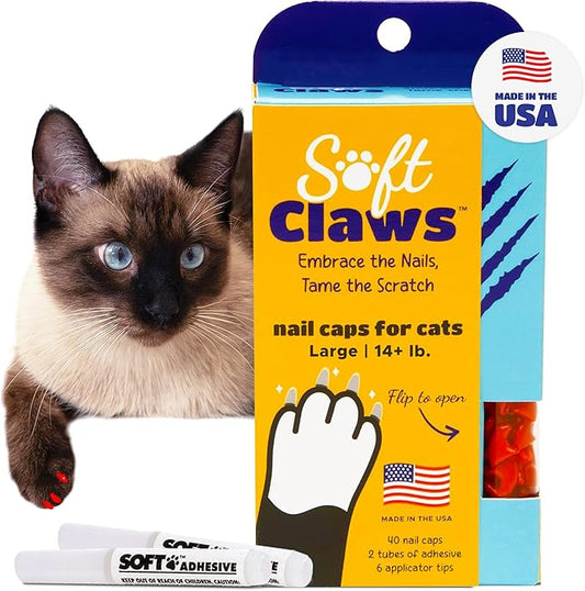 Soft Claws Feline Soft Claws Nail Caps Large Red