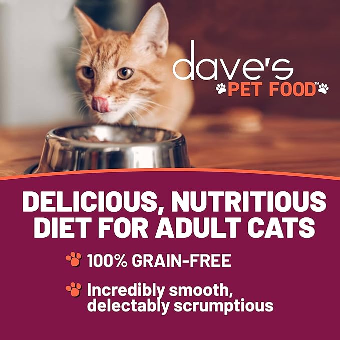 Dave's Pet Food Grain Free Wet Cat Food (Tuna Entree in Gravy), Naturally Healthy Canned, Added Vitamins & Minerals, 5.5 oz Cans (24 Pack)
