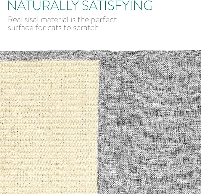Navaris 2X Cat Scratch Mats Sofa Protector - Natural Sisal Furniture Protector Scratching Pads for Cats - Chair, Couch, Seat, Stairs
