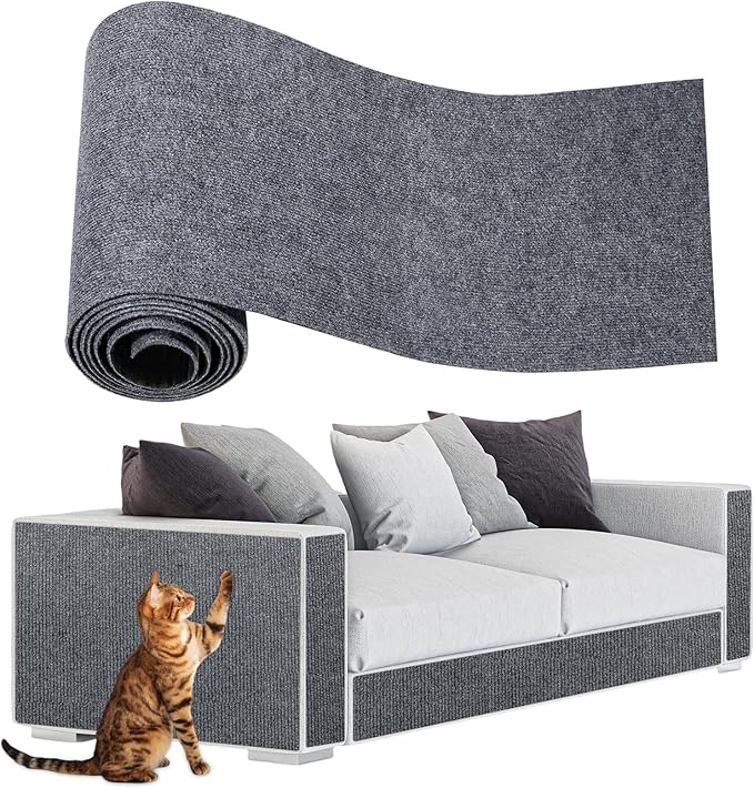 Anit Cat Scratch Couch Furniture Protector,78.7x15.8 Cat Wall Corner Scratcher Pads Mat,DIY Climbing Cat Scratching Carpet Post Board Replacement