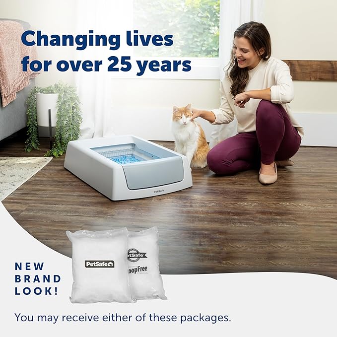 PetSafe ScoopFree Premium Crystal Cat Litter - Ultra-Absorbent Silica Universal Litterbox Crystals - Non-Clumping Odor Control - Fresh Scent - 8 lb Bag