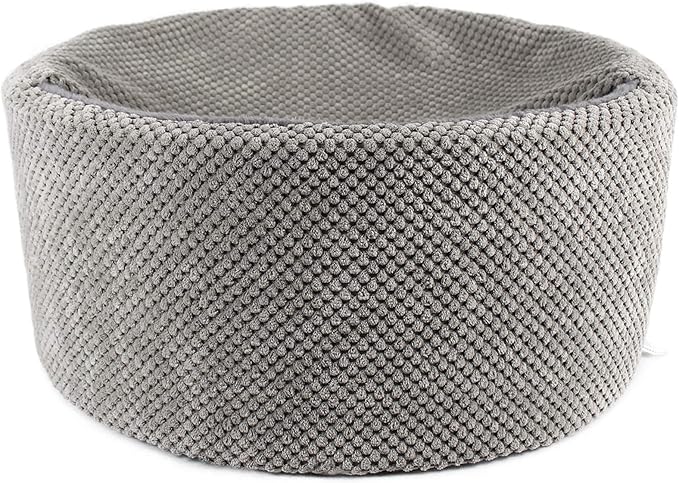 Winsterch Large Cat Bed - Soft, Enclosed & Washable cat Cave Bed for Indoor/Outdoor Cats & Kittens with Anti-Slip Bottom,Calming, Covered Cave Bed (Gray,17.8 x 17.8 x 7.84 in)
