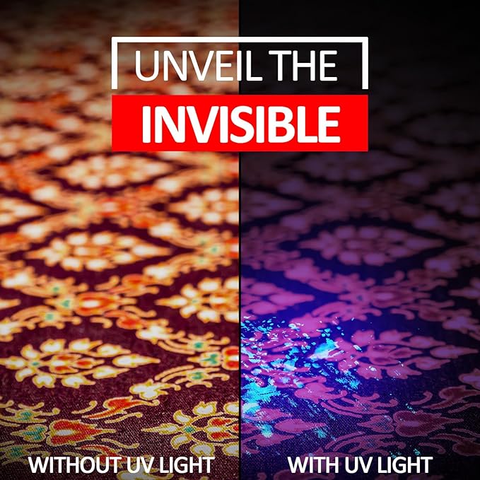 Beieverluck 10 Pack UV Black Light Flashlight Mini 395nm Pen Light with Clip LED Handheld Blacklight Detector for Leak Pet Urine Hotel Inspection Dry Stain and Bed Bug, Large