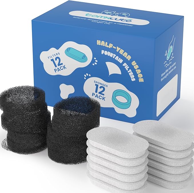 Tomxcute Cat Water Fountain - 4.0L/135oz Gooseneck Copper Faucet Design Cats Fountain for Drinking - Large Capacity Stainless Steel Cat Water Fountain - Comes with 3 Replacement Filters