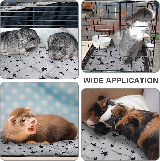 Self Warming Cat Bed Self Heating Dog Mat Star Pattern Warm Thermal Pet Pad Reflects Body Heat Washable Soft Puppy Crate Pad Anti Slip Kennel Mat for Pets(Grey,24'' L X 35'' W X 0.4'' Th)