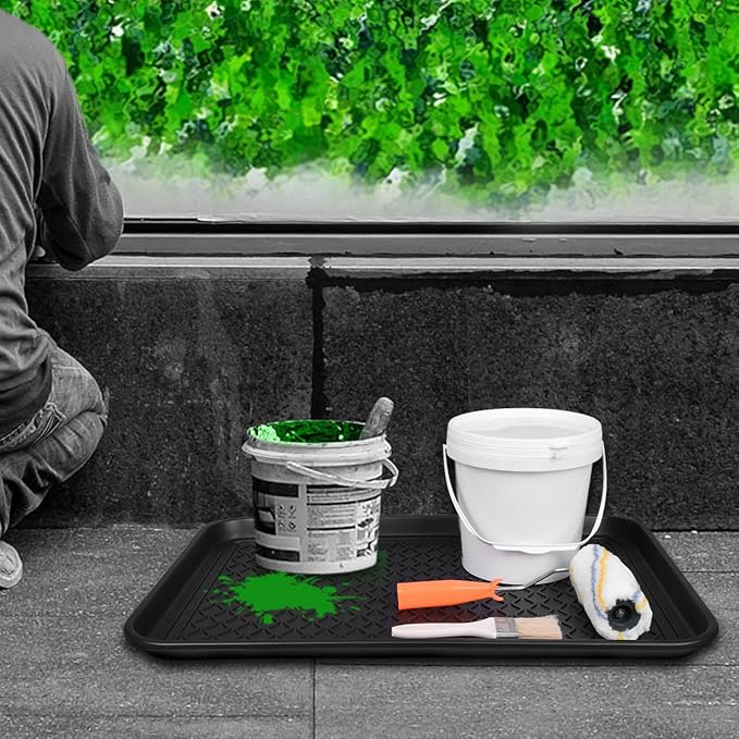 Multi-Purpose Boot Tray Mat,Shoe Tray Mat,Pet Bowl Tray,Waterproof Trays for Indoor and Outdoor Floor Protection,24" x 15"/Medium …