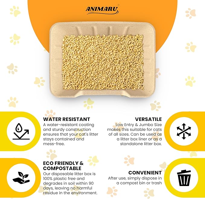 Disposable Litter Boxes (Jumbo - Low Entry, 4-Pack)