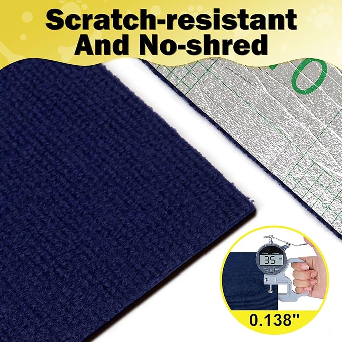 196.8x15.8 Cat Wall Scratcher Mat with Nano Tape,Anti Cats Scratch Furniture Couch Carpet Corner Protector for Indoor,Trimmable Cat Scratching Pad Board Sofa Replacement