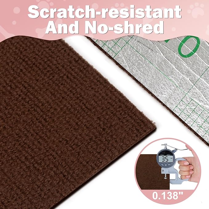 23.6x15.8 Couch Wall Corner Protection for Indoor Cats,Anti Scratch Furniture Protector from Cats Scratching,Trimmable Climbing Cat Scratcher Pad Play Mat Easy Use for Cat Board/Door/Carpet