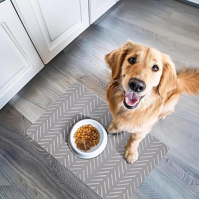 NALALAS Dog Mat for Food and Water, Cat Feeding Mat | Waterproof Dog Bowl Mat | Non-Slip Pet Food Mat for Floors | Pet Mats for Food and Water | Easy to Clean