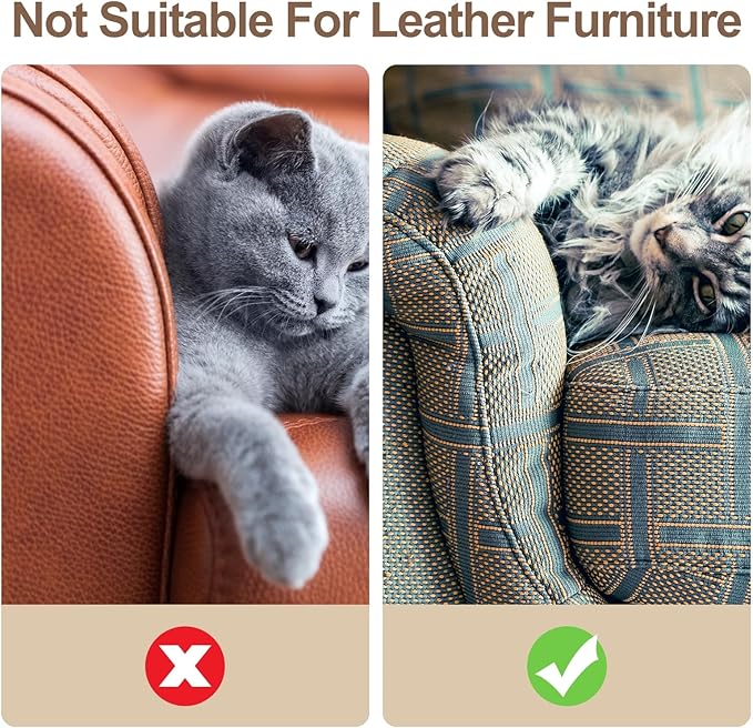 uxcell Anti Scratch Furniture Protector, 4 Sheets 17" x 12" Single-Sided Sticky Couch Protector from Cat Claws, Clear Protectors from Cats Scratching for Sofa Corners, Walls, Doors