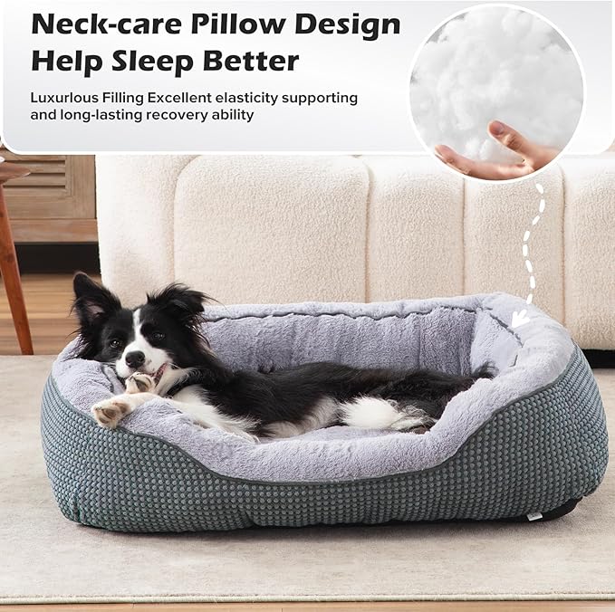 INVENHO Small Dog Bed Washable Orthopedic Calming Warming Durable Pet Bed with Anti-Slip Bottom