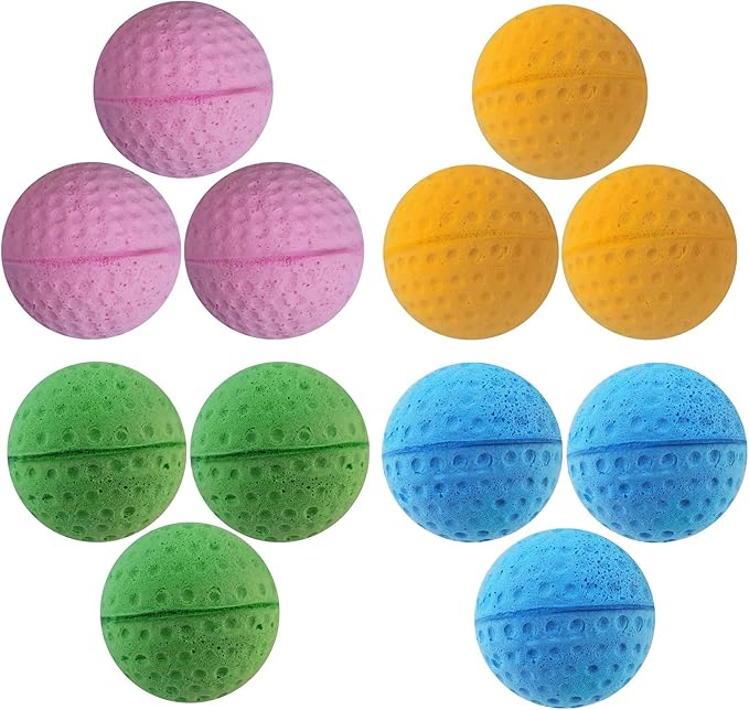 Cat Sponge Ball Toy - Soccer & Golf Foam Balls (48 Count)