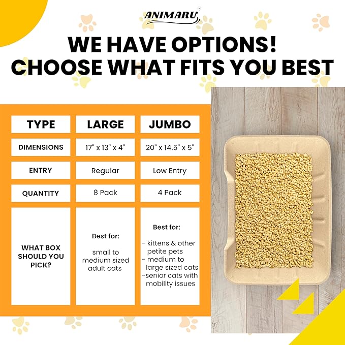Disposable Litter Boxes (Jumbo - Low Entry, 4-Pack)