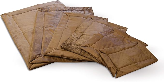 K&H Pet Products Self-Warming Dog Crate Mat, Machine Washable, Mocha Large 25 X 37 Inches (Pack of 2)