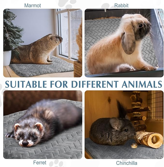 4 Pack Self Heating Cat Pad 16 x 20 Inch Self Warming Cat Bed Non Slip Warm Dog Pad Mat Washable Pet Kennel Crate Bed Mat for Indoor Outdoor Pets(Gray,16 x 20 Inch)