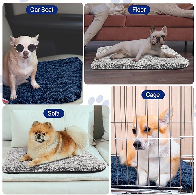 4 Pack Self Warming Cat Bed Indoor Self Heating Dog Cat Pad Washable 16 x 20 Inch Thermal Pet Kennel Pad Crate Bed Mat Reflect Body Heat for Outdoor