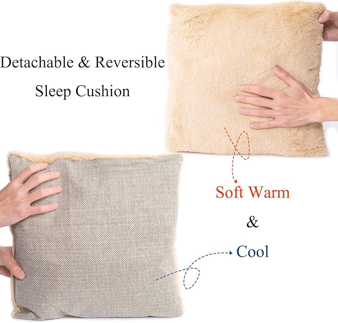 Cat Bed for Indoor Cats - Cat Cave Beds Cat House Cat Tent with Removable Washable Cushioned Pillow, Soft Kitten beds,Cat Beds & Furniture, for Small and Medium Pet Bed