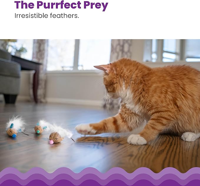 Catstages Mousin' Around Hide 'N Treat Cat Toy, 3 Pack Treat-Dispenser Toys, Multicolored