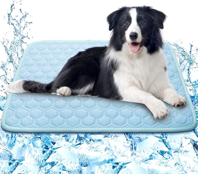 Upgrade Self-Cooling Mat for Dogs & Cats - Washable Pet Cooling Pad, Foldable Dog Cooling Mat Pet Cool Blanket for Indoor or Outdoor