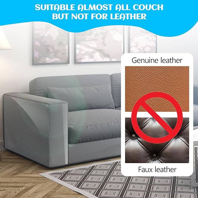 Anti Cat Scratch Furniture Protector, Couch Cat Scratch Protector, Furniture Protectors from Cats for Couch,Walls, Doors-with Pocket Knife, Scraper, Tape(11.8" x 118")