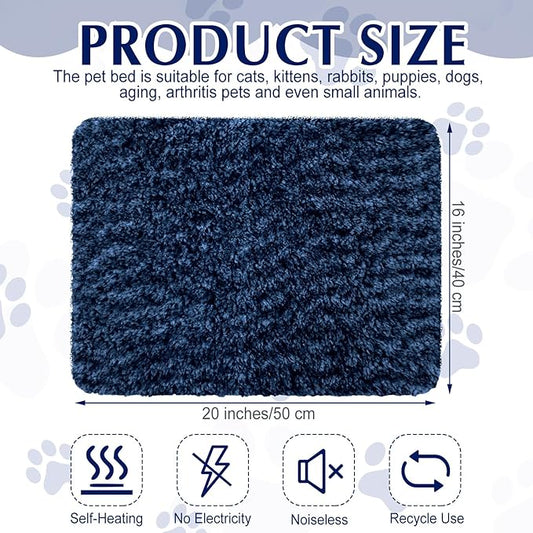 4 Pack Self Warming Cat Bed Indoor Self Heating Dog Cat Pad Washable 16 x 20 Inch Thermal Pet Kennel Pad Crate Bed Mat Reflect Body Heat for Outdoor