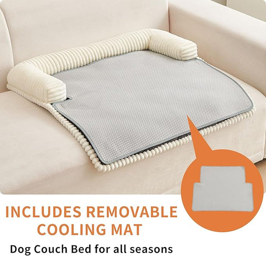 HAOMAIJIA Dog Couch Bed for Large Dogs, Non Slip Pet Couch Covers for Sofa Thick Soft Washable Dog Couch Cover Protector All Seasons Universal Dogs and Cats Bed Mat (Grey, Large)