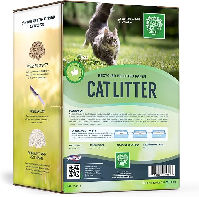 Small Pet Select-Recycled Pelleted Paper Cat Litter 10lb