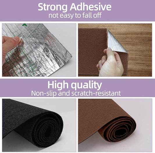 Cat Scratch Mat 120 "x15.8, Cat Scratch Sofa Furniture Protector, Trimmable Self-Adhesive Cat Scratch Pad for Decorating Cat Towers, DIY Cat Tree Shelf, Walls and Climbing Frames (Brown)