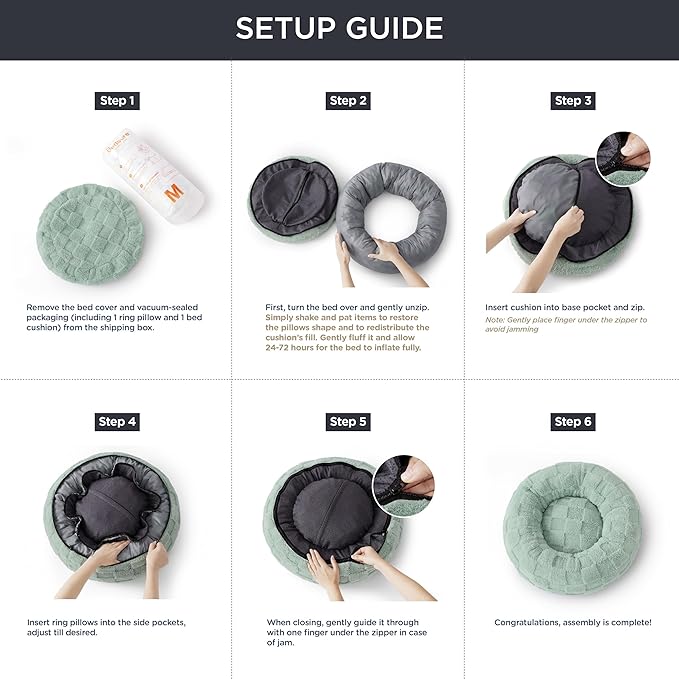 Bedsure Cat Beds for Indoor Cats - Donut Dog Beds for Small Dogs Puppy Kitten with Anti Slip Bottom, Round Sherpa Pet Beds with Washable Removable Cover, Pink, 20x20x6 inches