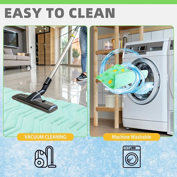 KOOLTAIL Dog Cooling Mat, Upgraded Two Sided Cooling Pad for Dogs Cats Puppy, Soft Pet Sleeping Blanket Keep Cool in Summer with Cute Fruit Pattern, Washable Waterproof for Crate Sofa Bed, Green L