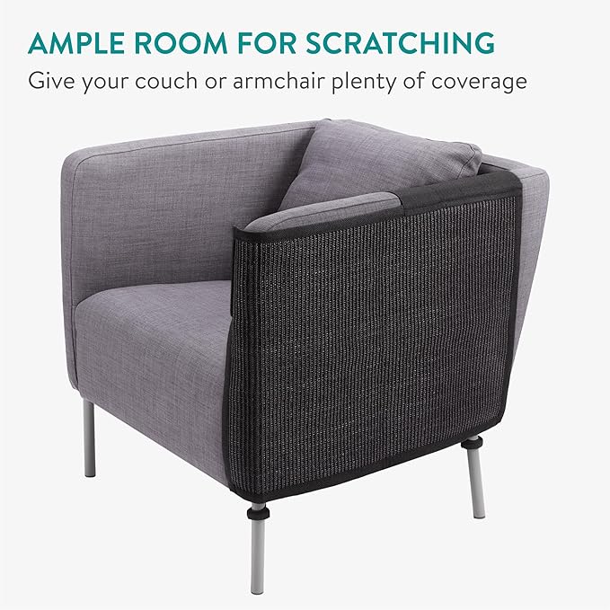 Navaris Cat Scratch Mat Sofa Protector - Natural Sisal Furniture Protector Scratching Pad for Cats - Scratch Carpet for Couch, Sofa, Chair - Left