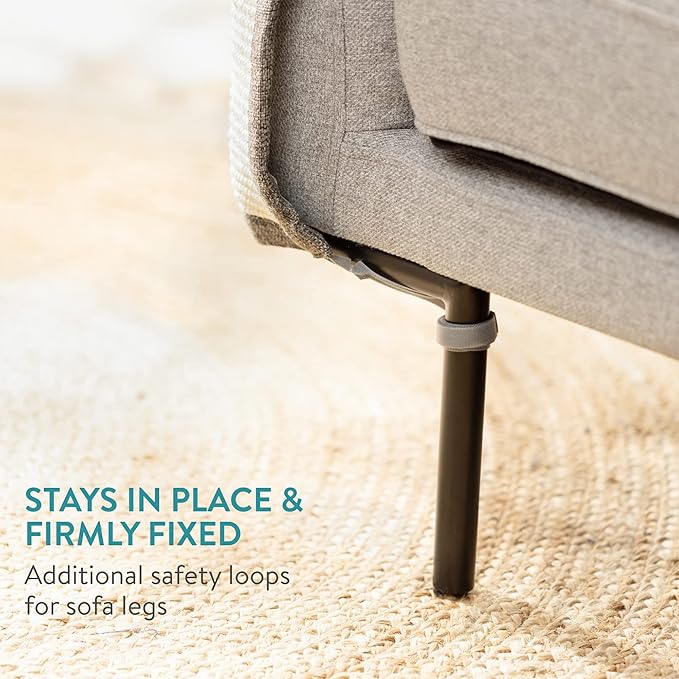 Navaris Cat Scratch Mat Sofa Protector - Natural Sisal Furniture Protector Scratching Pad for Cats - Scratch Carpet for Couch, Sofa, Chair