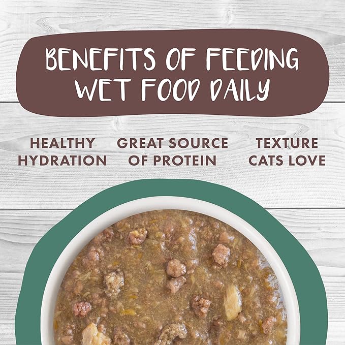 Weruva Classic Cat Stews!, Simmer Down with Turkey, Chicken & Salmon in Gravy, 3oz Pouch (Pack of 12)