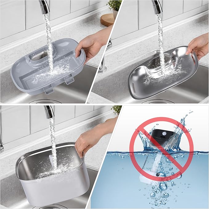 Wireless Cat Water Fountain Stainless Steel, 169oz/5L Cordless Smart Pet Water Fountain with 5000mAh Battery & Ultra Quiet Pump, Automatic Pet Water Dispenser for Cats & Dogs, 3 Filters