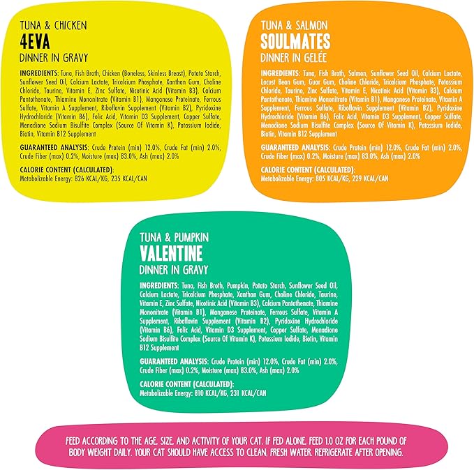 Weruva BFF Minced Natural Wet Cat Food, Big Feline Feast Variety Pack, 10oz Can, Pack of 12