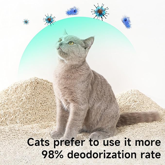 KERES Clumping Cat Litter - Odor Control, Dust-Free, Ultra Absorbent and Flushable, Free & Clean Unscented Tofu Cat Litter, Low Tracking, Safe & Natural (5.07lb*3bag)