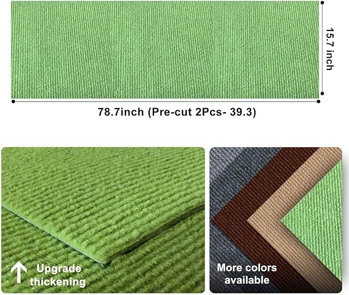 Cat Scratch Couch Furniture Protector, Adhesive Cat Scratch Pad Deterrent for Furniture, DIY Climbing Cat Scratcher Couch Protector from Cat Claws Scratching for Indoor (Green, 78.7x15.8Inch)