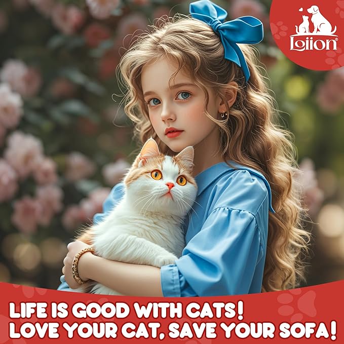 Loiion Cat Scratch Furniture Protector - Anti-Slip, Waterproof Sofa Cover to Keep Cats Off, Pet-Friendly Couch Protectors for 3 Cushion Couch, Anti-Scratch Couch Cover for Pets and Kids 118"X91"Khaki