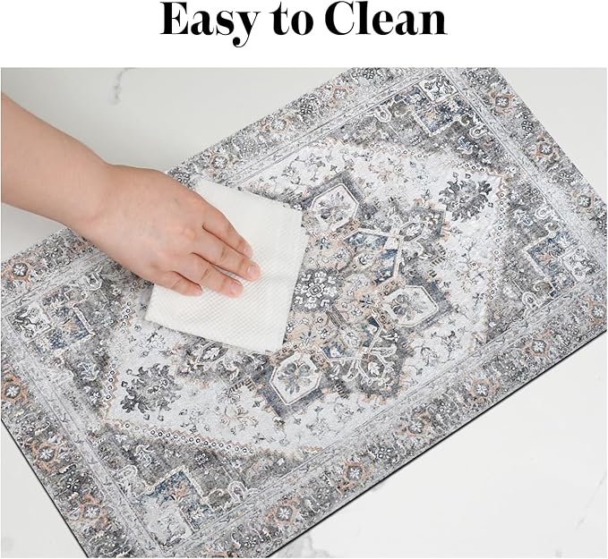 Dog Food Mats for Floors Absorbent, Pet Cat Food Mat - Non Slip Dog Bowl Mats for Food and Water, Eco-Friendly Boho Dog Placemats Feeding Mat Pet Supplies