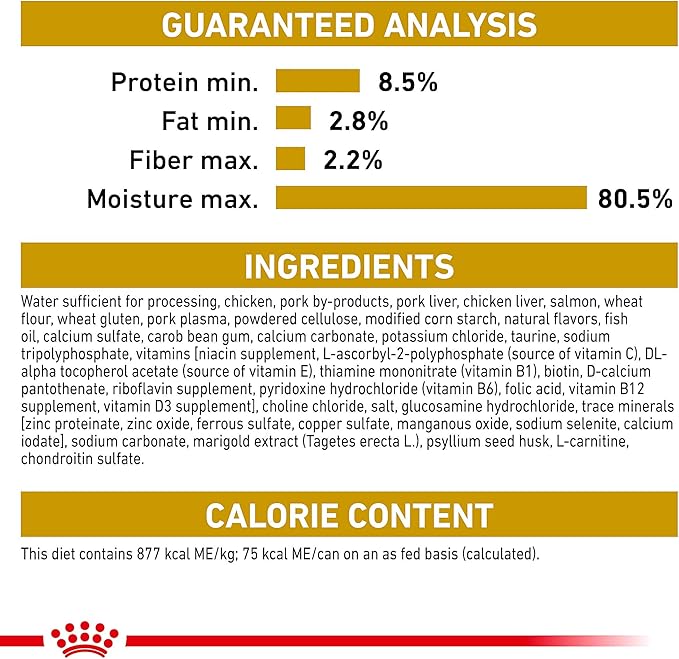 Royal Canin Maine Coon Adult Breed Specific Cat Food Thin Slices in Gravy, 3 oz can (6-Pack)