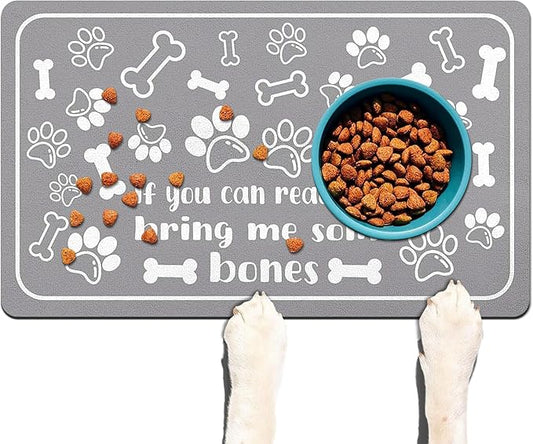 Pet Feeding Mat for Floors Waterproof Dog Mat for Food and Water Absorbent Quick Dry Non Slip mat for Cat Bowls