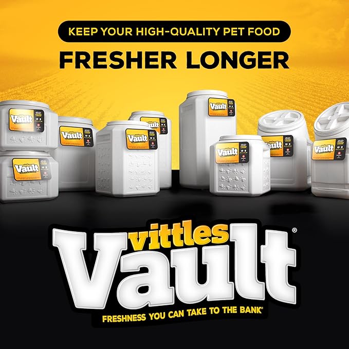 Gamma2 Vittles Vault Stackable Dog Food Storage Container with Sealing Lid, Up to 60 lbs Dry Pet Food Storage Container, USA-Made - [14.5" L x 19" H]