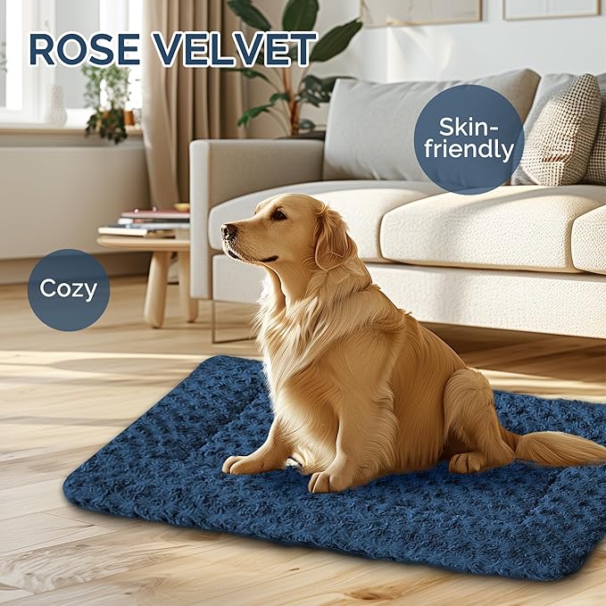 Dog Beds Crate Pad, Dog Bed Mat for Medium Dogs Sleeping, Soft, Durable, Washable & Anti-Slip Crate Pads, Reversible Kennel Mat Cat Bed M(30 * 20 * 1.5")