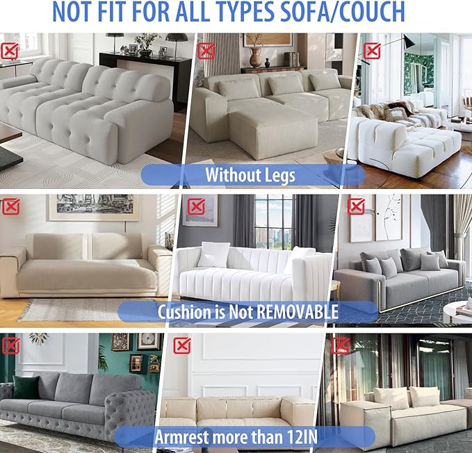 Cat Scratch Couch Protector with Natural Sisal for Protecting Couch Sofa Chair Furniture19.7’’H*23.6’’W(Smoke Gray, Right Hand)