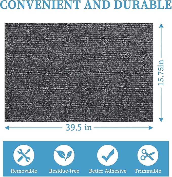 Cat Scratching Mat - Trimmable Self Adhesive DIY Climbing Cat Scratcher Pad for Cat Tree Shelves and Post Cat Scratch Furniture Protector