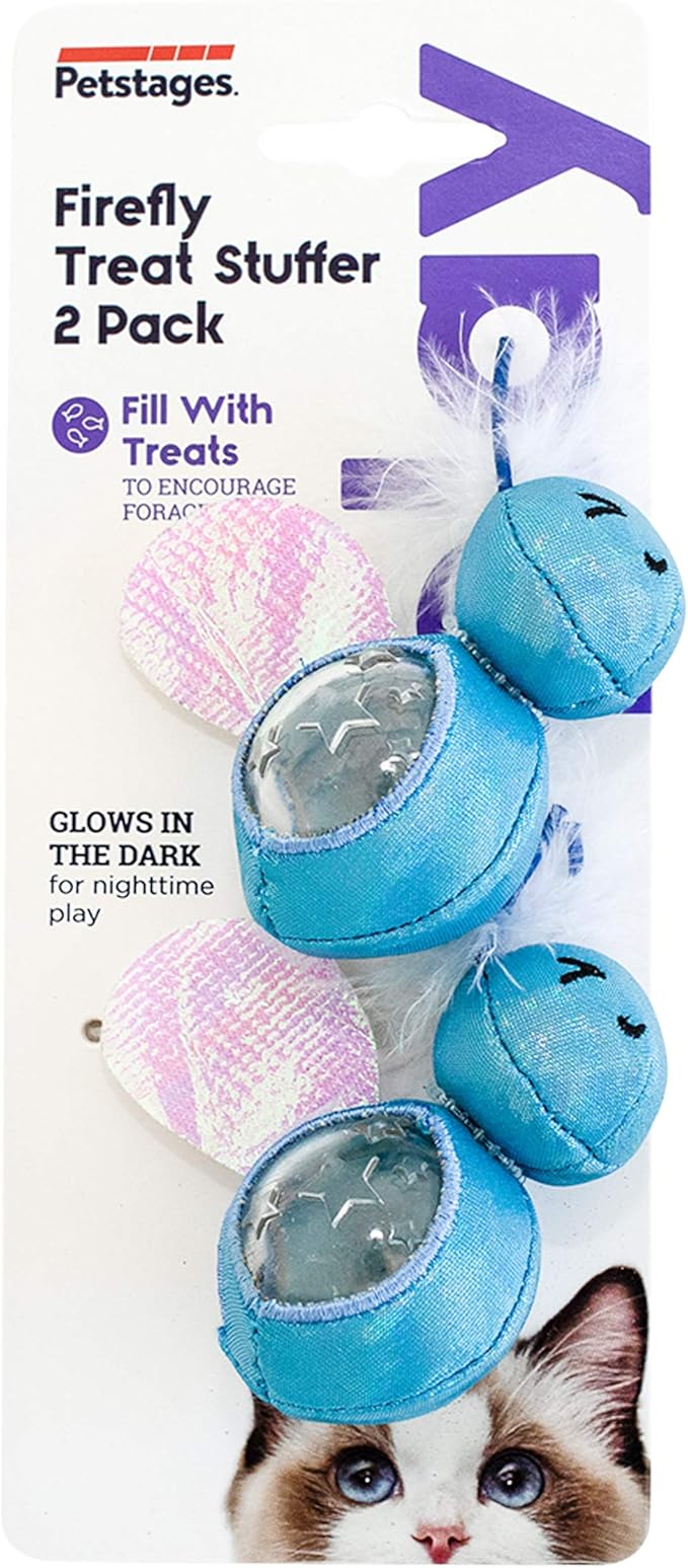 Catstages Firefly Treat Stuffer Glow-in-The-Dark Cat Toy - 2 Pack