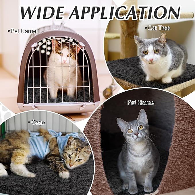 4 Pack Self Warming Cat Bed Indoor Self Heating Dog Cat Pad Washable 16 x 20 Inch Thermal Pet Kennel Pad Crate Bed Mat Reflect Body Heat for Outdoor